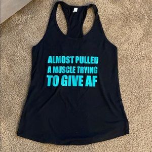 Black workout tank size L